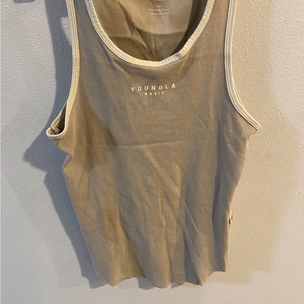 YoungLA Women's Tan Tank Top Size Large